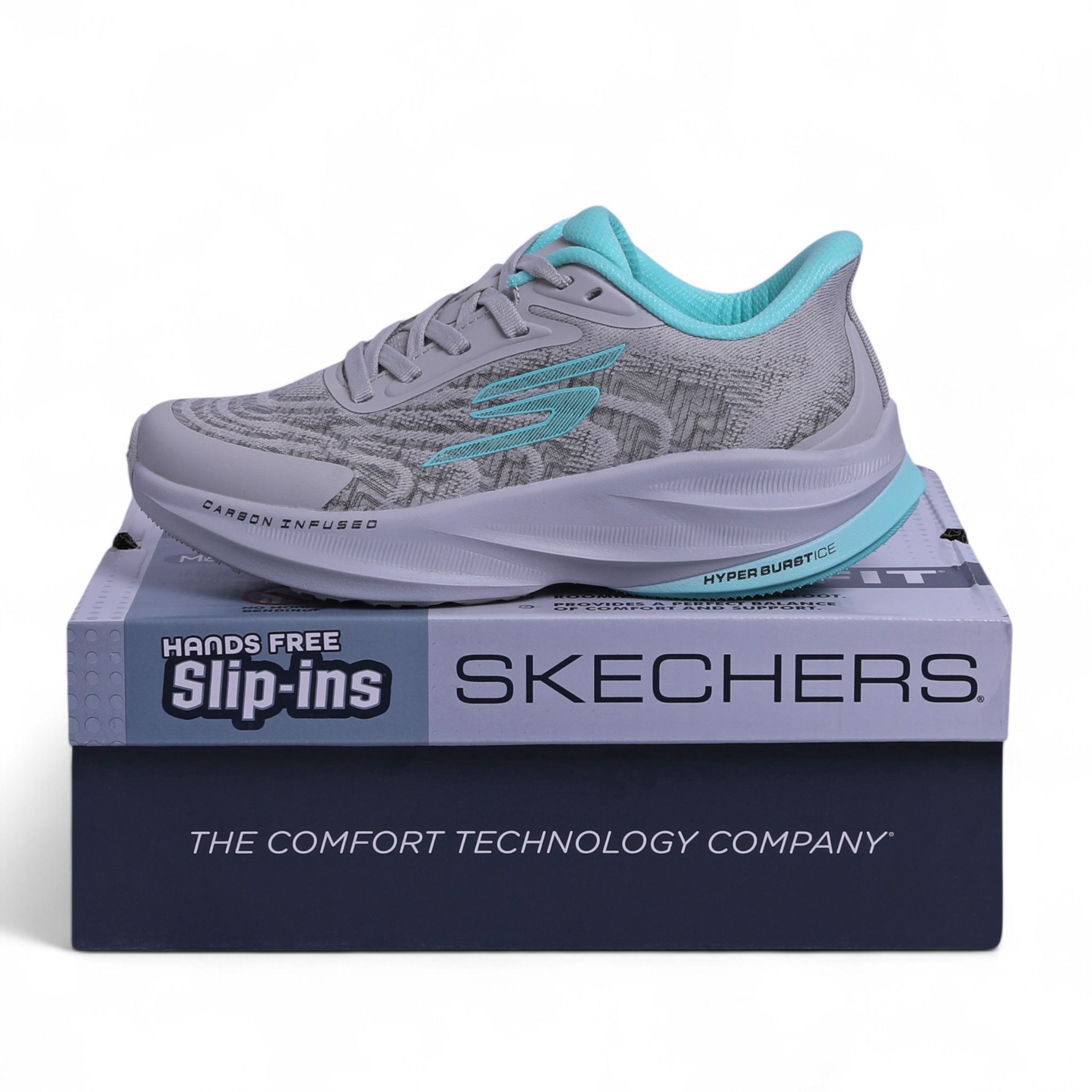 Skechers Slip-Ins – Hyper Burst Ice, Carbon Infused & Hyper Arc Comfort in Grey - Image 4