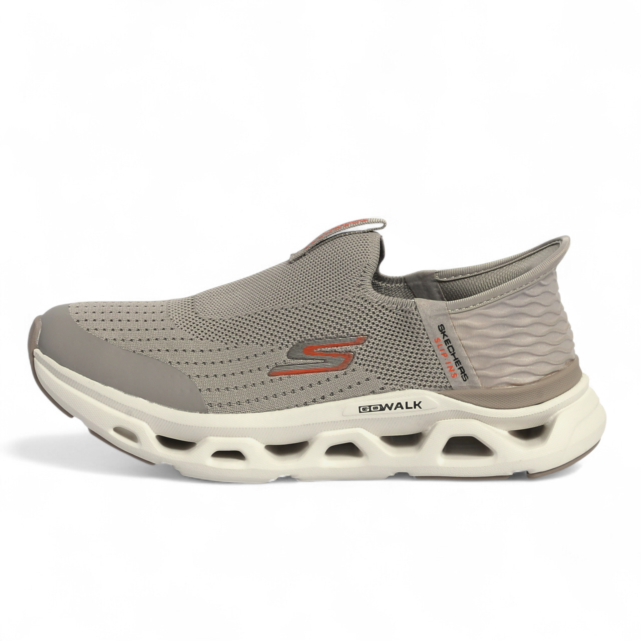 Skechers GO RUN Max Slip‑In – Comfort Meets Performance in Beige - Image 1