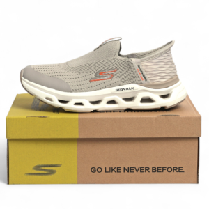 Skechers GO RUN Max Slip‑In – Comfort Meets Performance in Beige - Image 6
