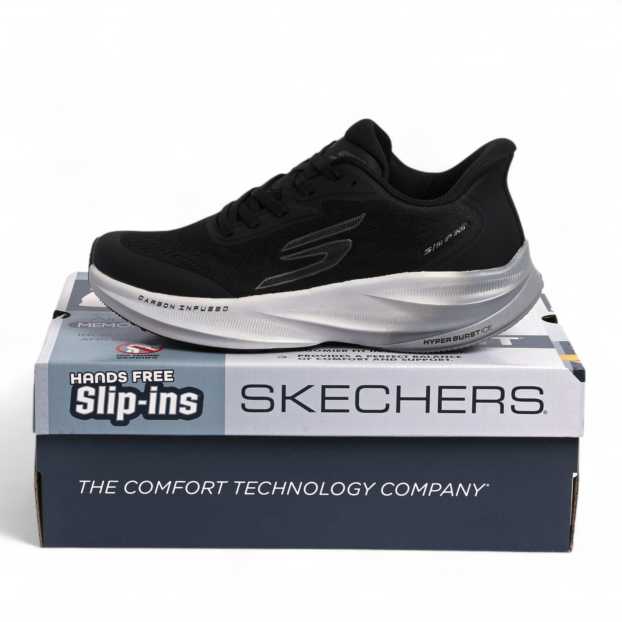 Skechers Slip-Ins – Hyper Burst Ice, Carbon Infused & Hyper Arc Comfort in Black - Image 4