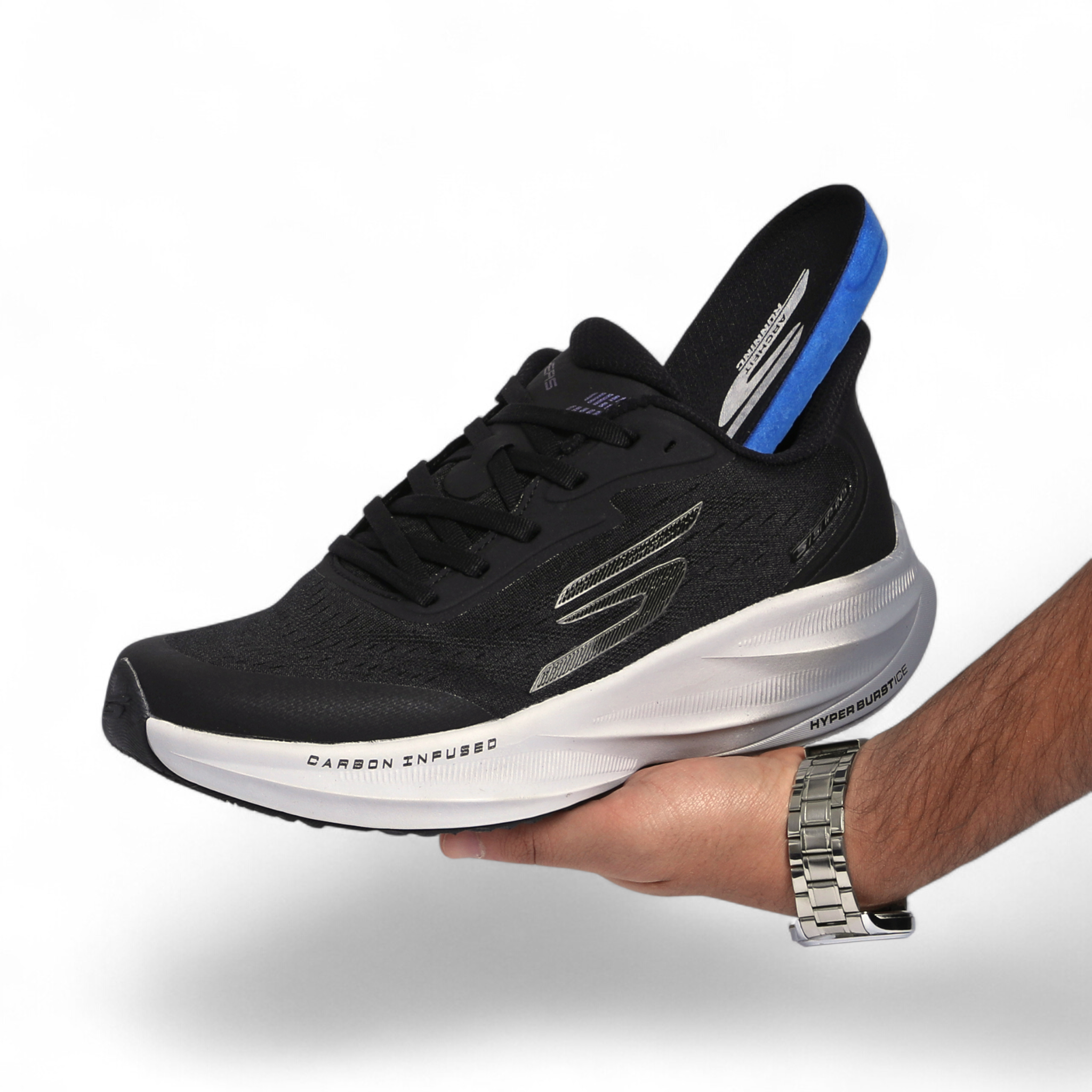 Skechers Slip-Ins – Hyper Burst Ice, Carbon Infused & Hyper Arc Comfort in Black - Image 3