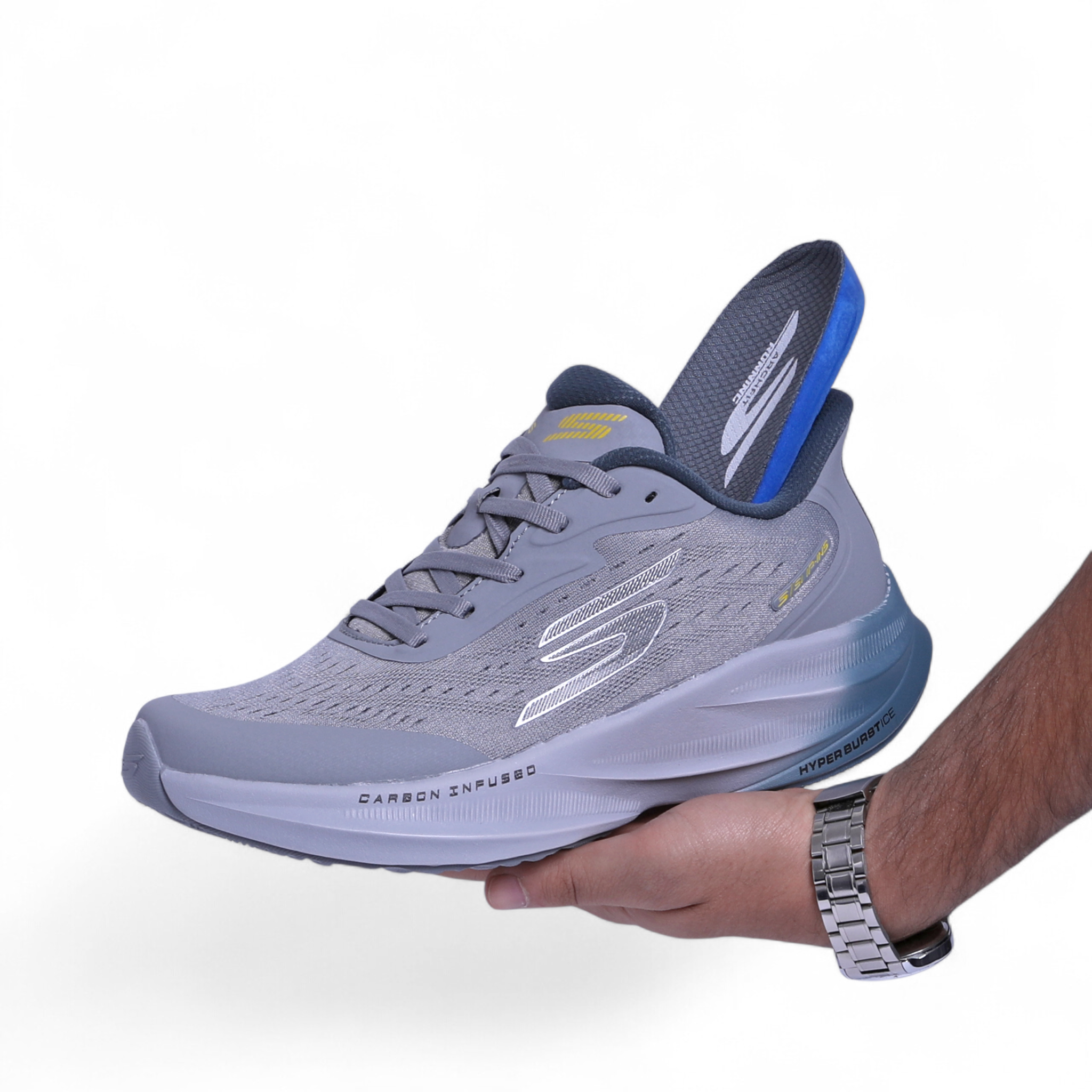 Skechers Slip-Ins – Hyper Burst Ice, Carbon Infused & Hyper Arc Comfort in Grey - Image 6