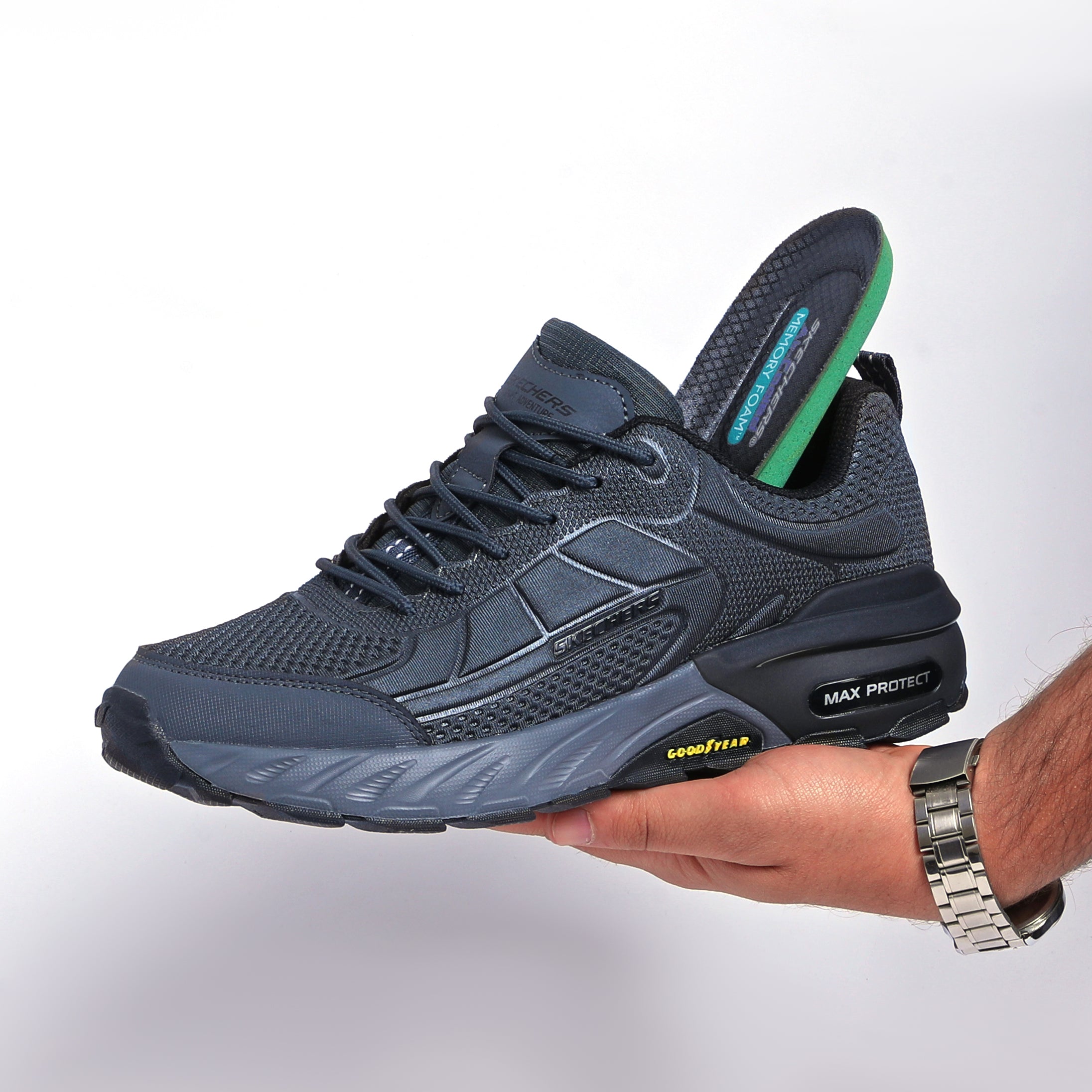 Skechers Max Protect Goodyear Sole in Dark grey - Image 7