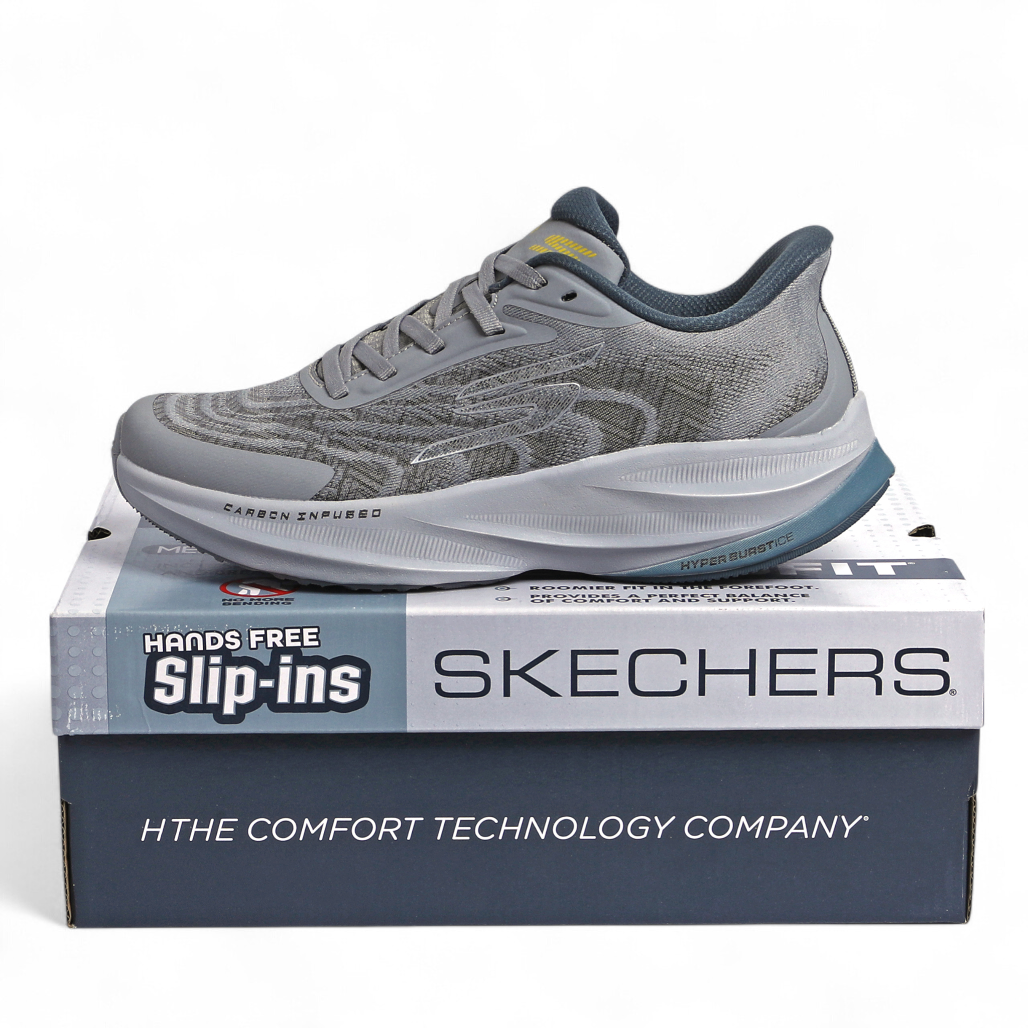 Skechers Slip-Ins – Hyper Burst Ice, Carbon Infused & Hyper Arc Comfort in Grey - Image 4