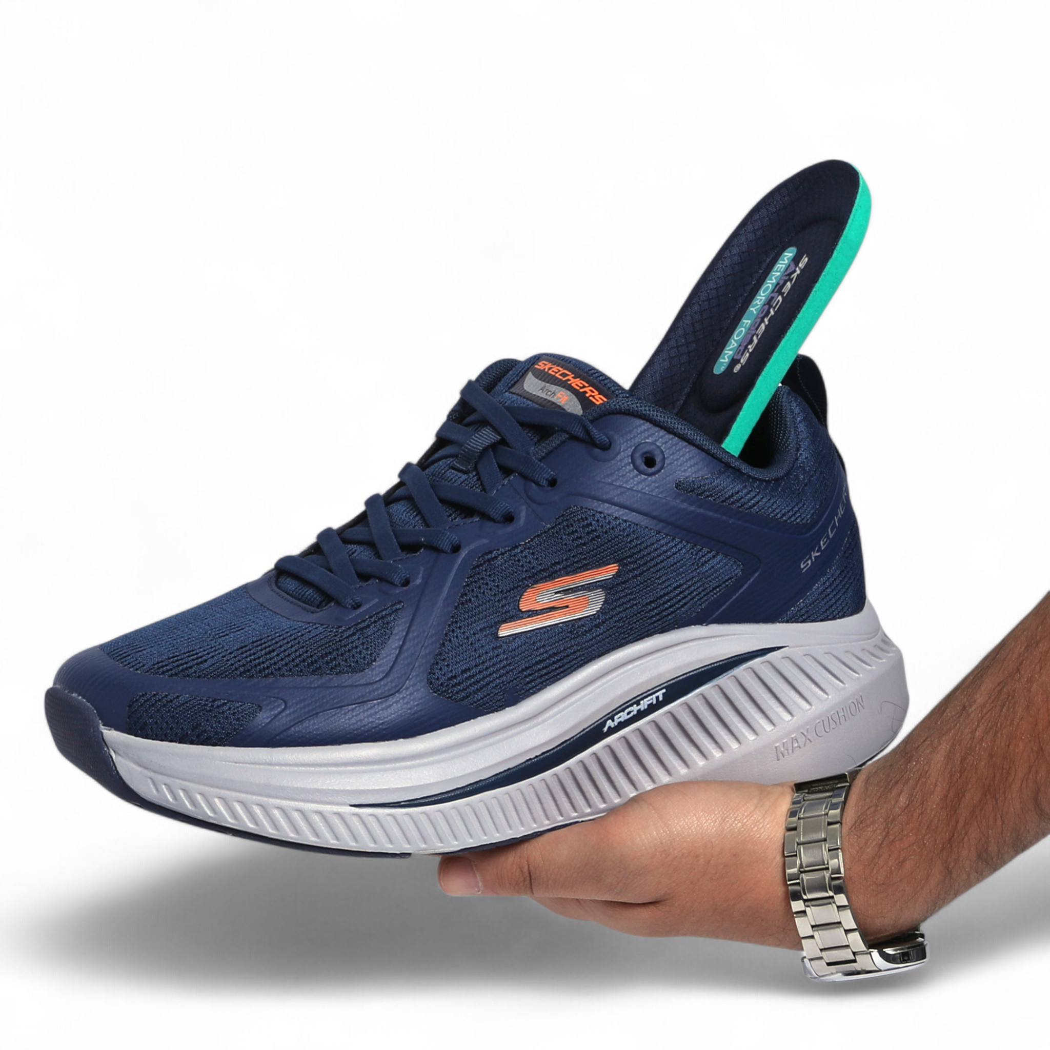 Skechers Go Run Max Cushioning Arch Fit – Superior Comfort & Support in Navy - Image 5