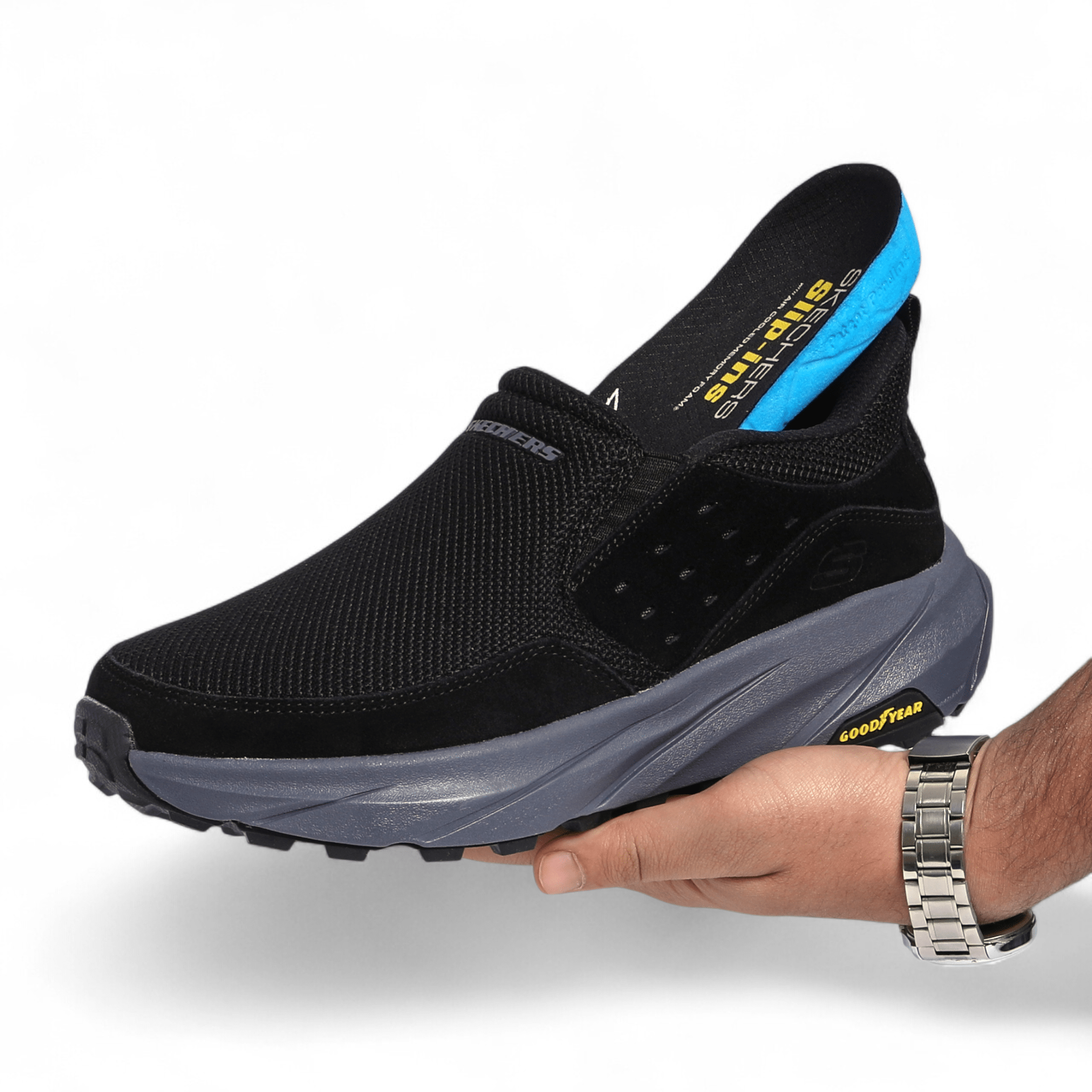 Skechers Slip-Ins with Air Cooled Memory Foam – Easy Comfort, All-Day Support in Black - Image 5