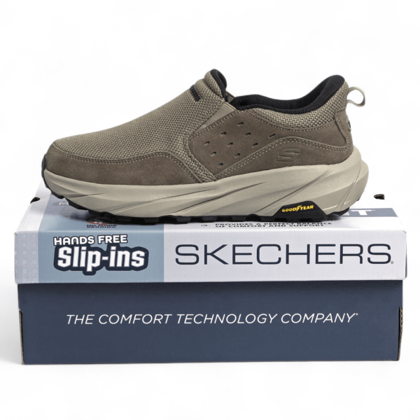 Skechers Slip-Ins with Air Cooled Memory Foam – Easy Comfort, All-Day Support in Beige