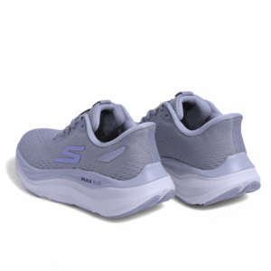 SKECHERS MAX-RUN SLIP-INS –  Comfort & Performance in Grey x Purble - Image 5