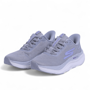 SKECHERS MAX-RUN SLIP-INS –  Comfort & Performance in Grey x Purble - Image 2