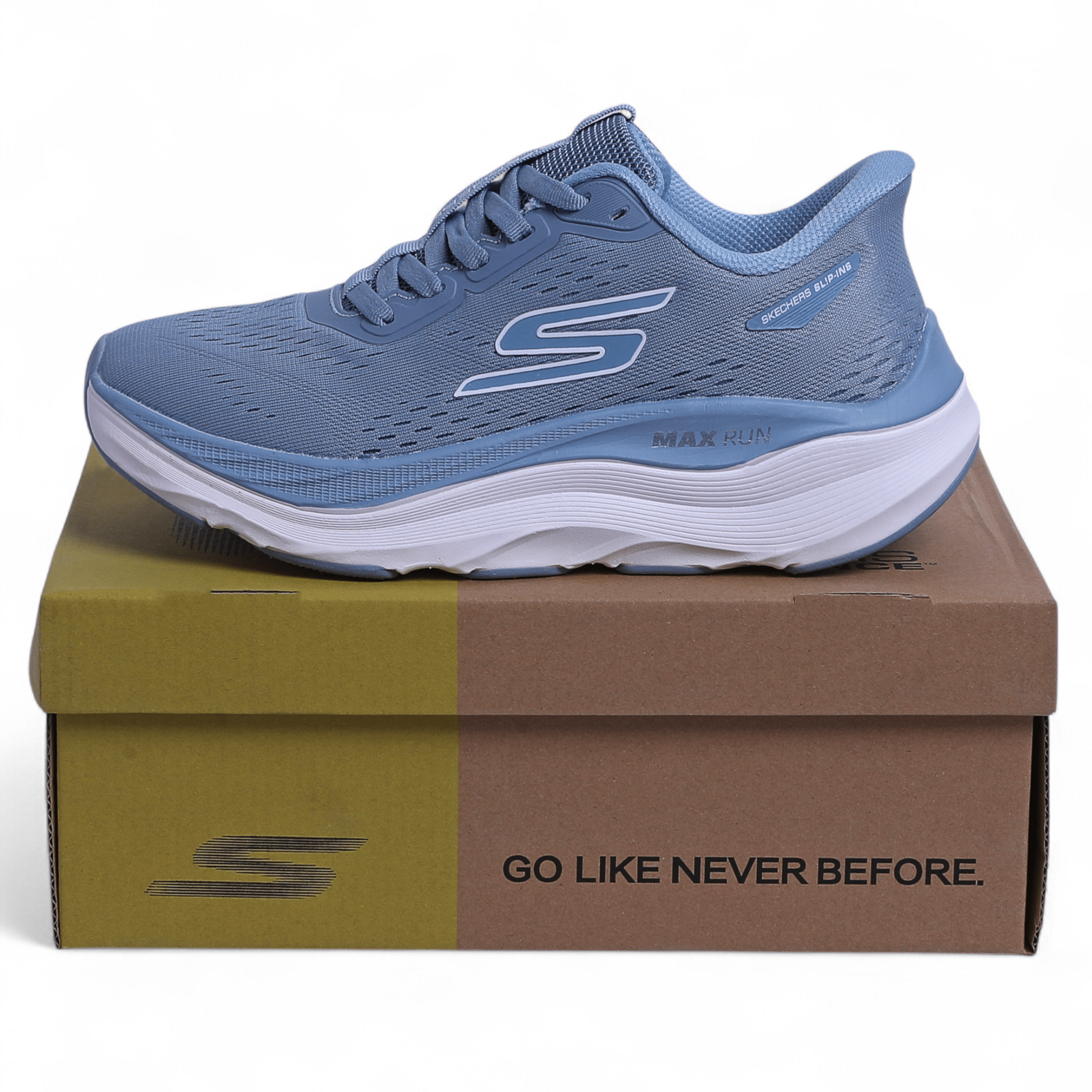 SKECHERS MAX-RUN SLIP-INS –  Comfort & Performance in Sky - Image 6