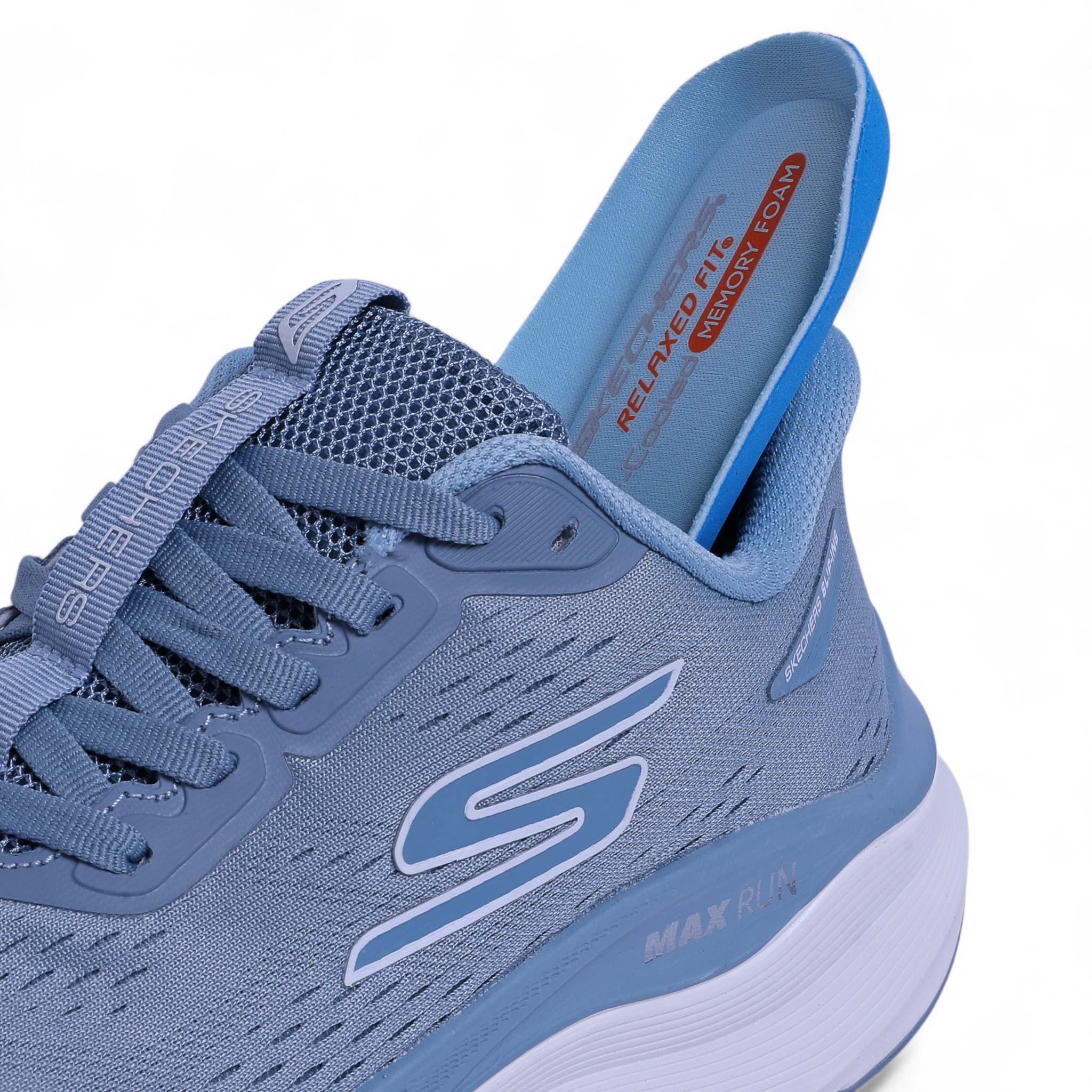 SKECHERS MAX-RUN SLIP-INS –  Comfort & Performance in Sky - Image 5