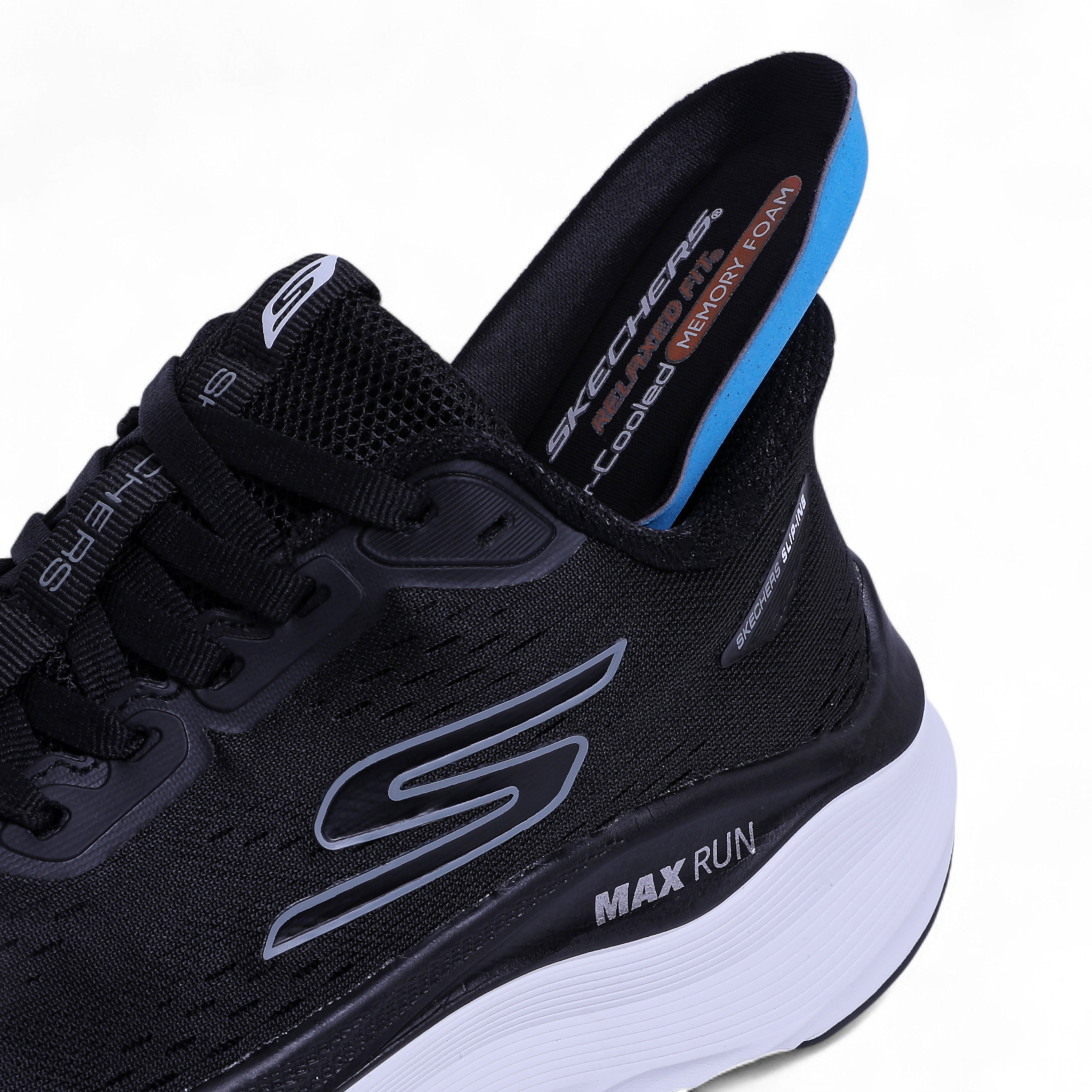 SKECHERS MAX-RUN SLIP-INS –  Comfort & Performance in Black - Image 5