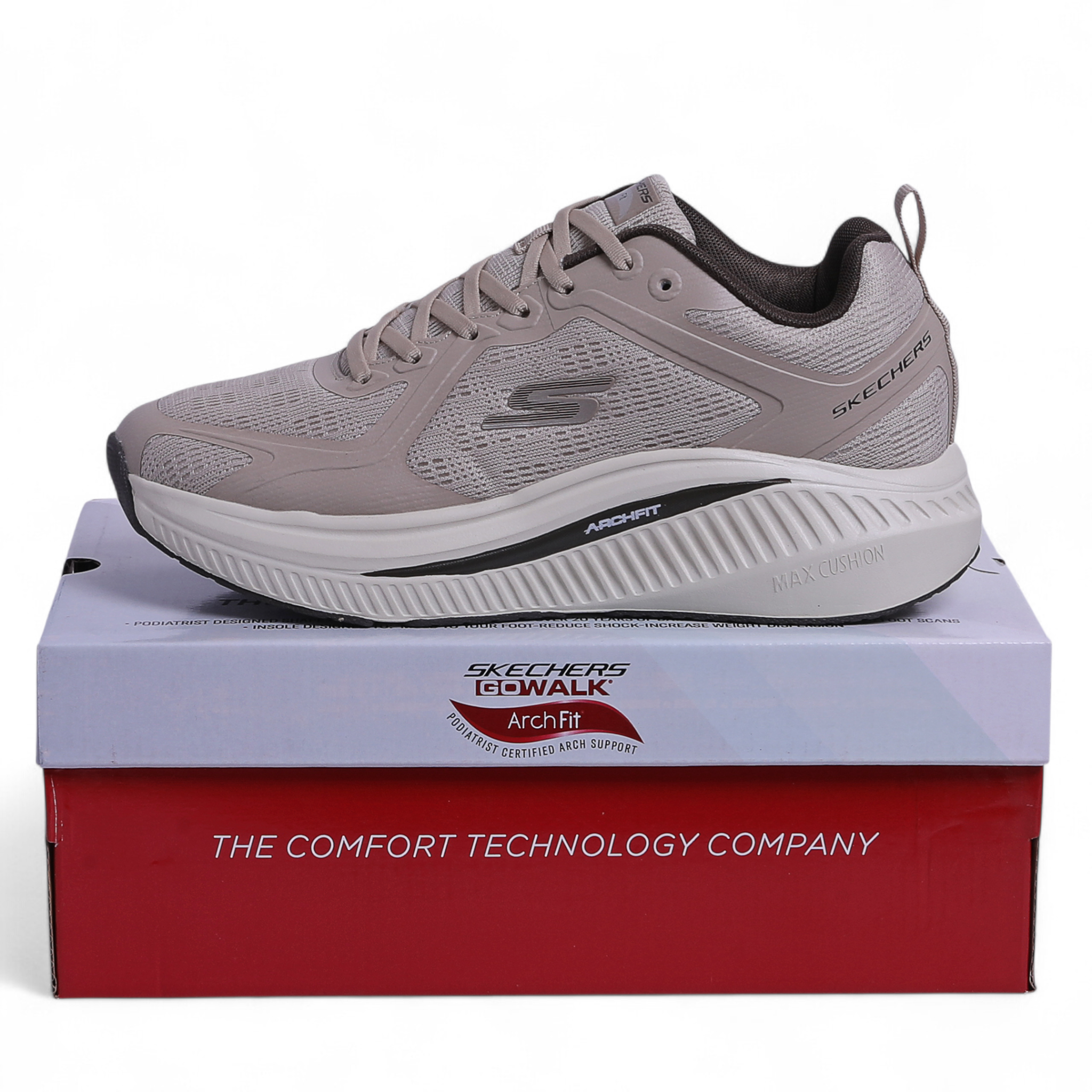 Skechers Go Run Max Cushioning Arch Fit – Superior Comfort & Support in Beige - Image 6