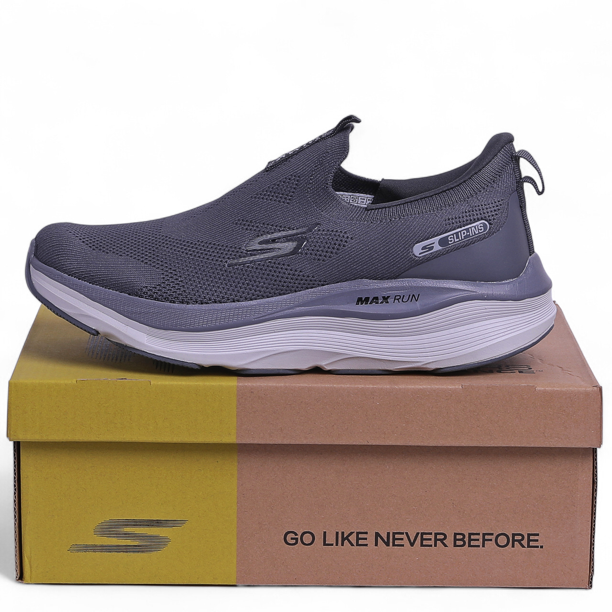 Skechers GO-Walk Max Run Slip-Ins – Effortless Comfort & Everyday Motion in Grey - Image 6