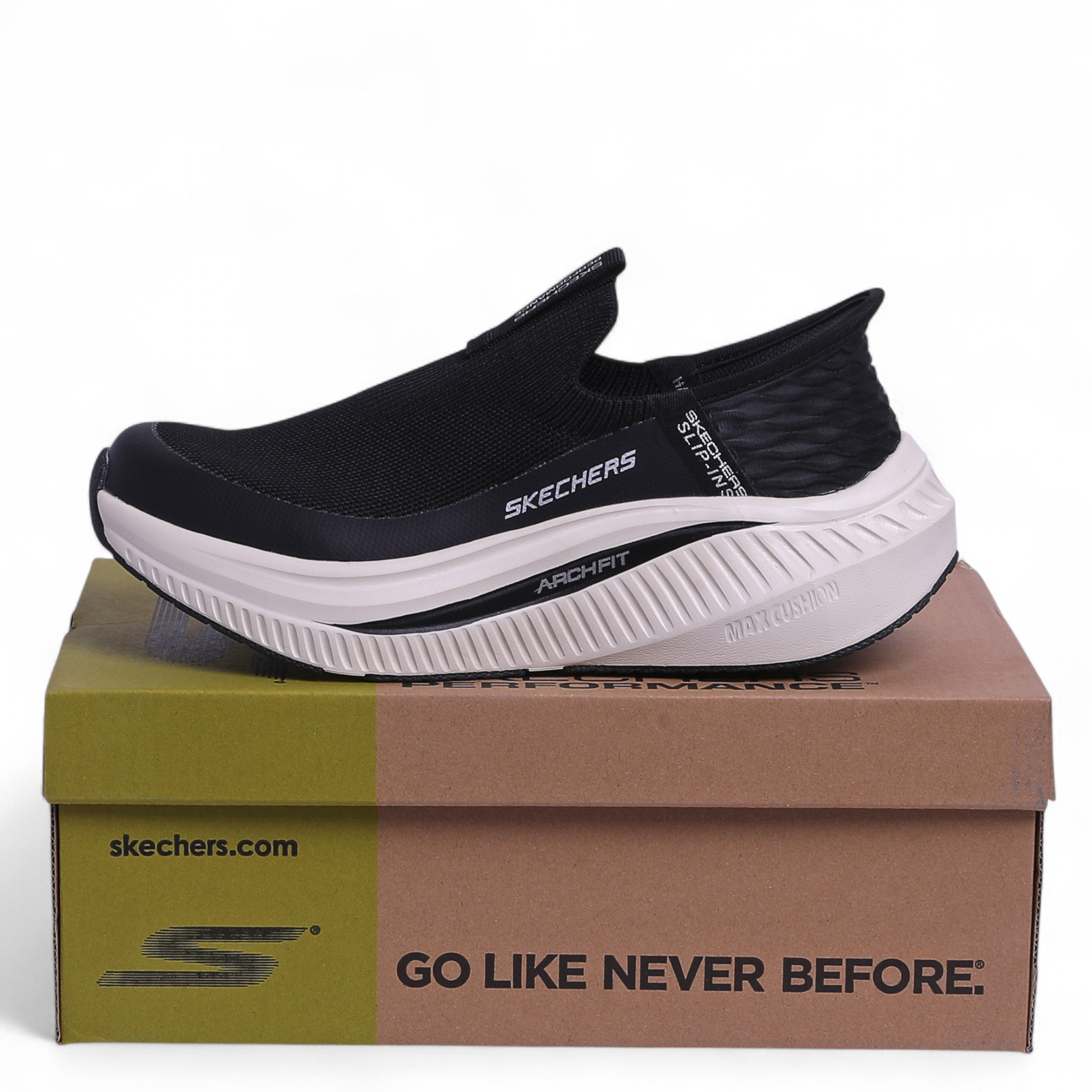 Skechers Arch Fit Max Cushion Slip-Ins – All-Day Comfort with Easy Slip-In Design in Black - Image 6