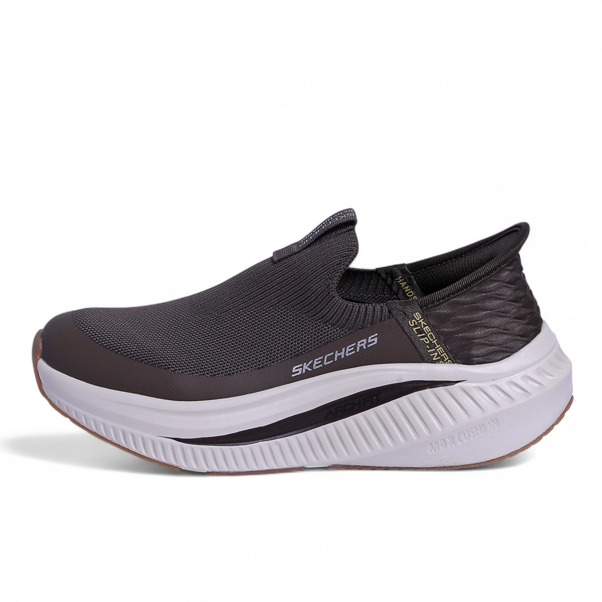 Skechers Arch Fit Max Cushion Slip-Ins – All-Day Comfort with Easy Slip-In Design in Brown - Image 1