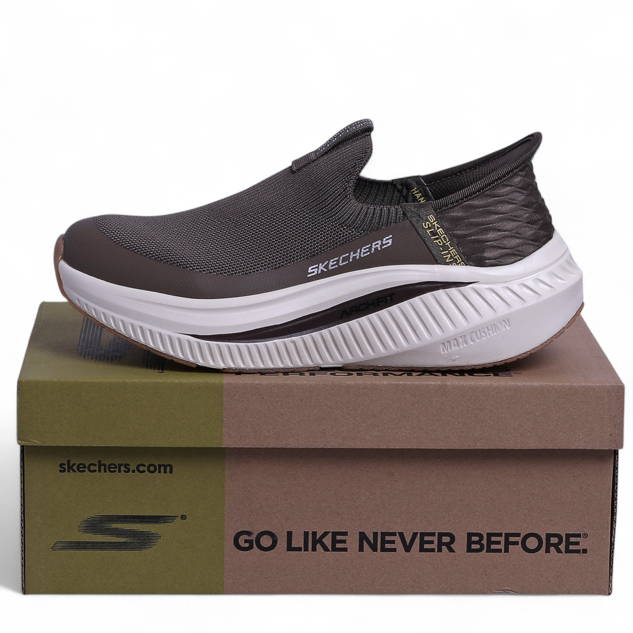 Skechers Arch Fit Max Cushion Slip-Ins – All-Day Comfort with Easy Slip-In Design in Brown - Image 7
