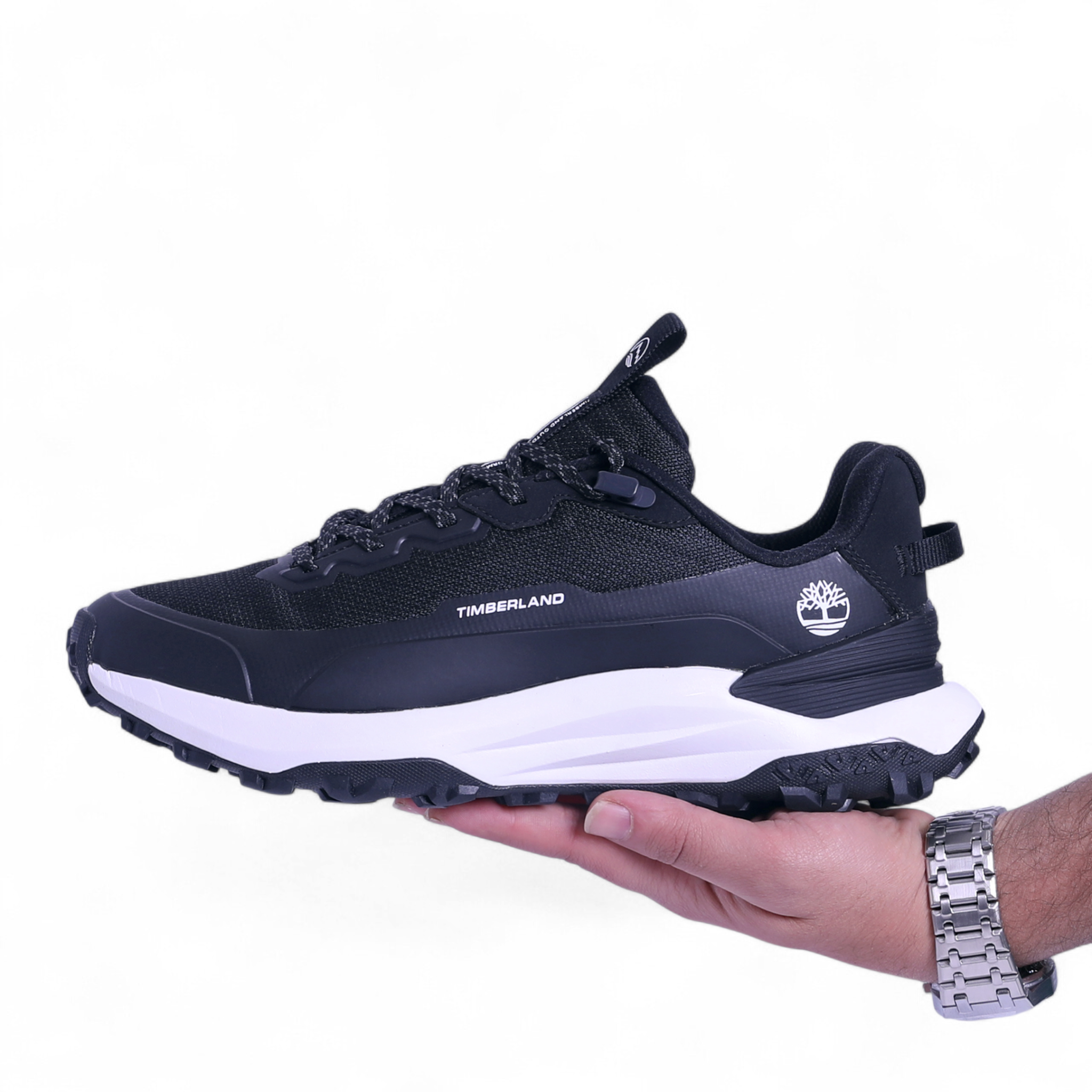 Timberland Motion Access Low Lace Sneaker in Black & White - Image 7