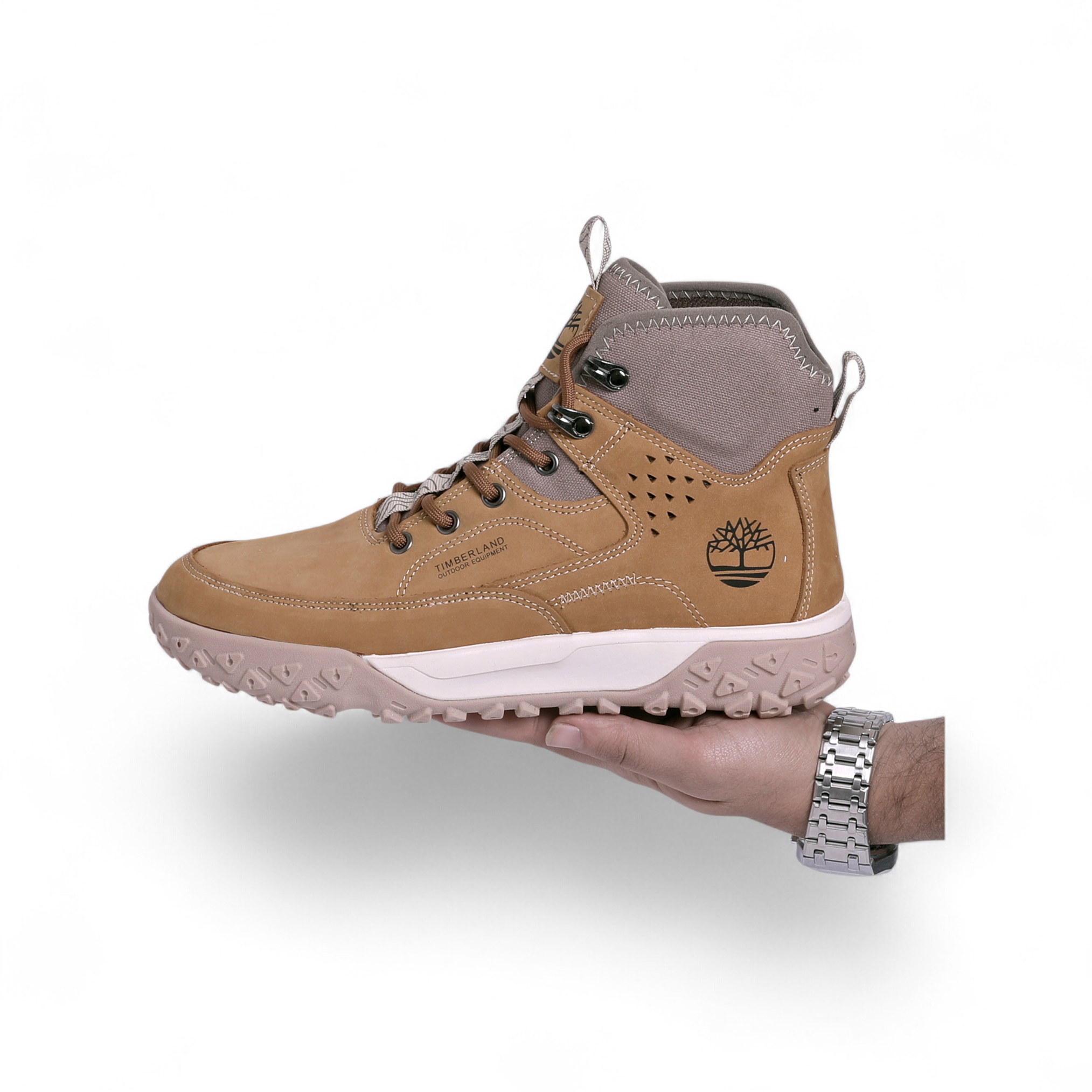 Timberland Men’s GreenStride, Motion 6 Mid Hiking Shoe in Yellow - Image 7