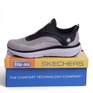 Skechers Ultra Flex Slip-ins in Beige & Black - Image 3