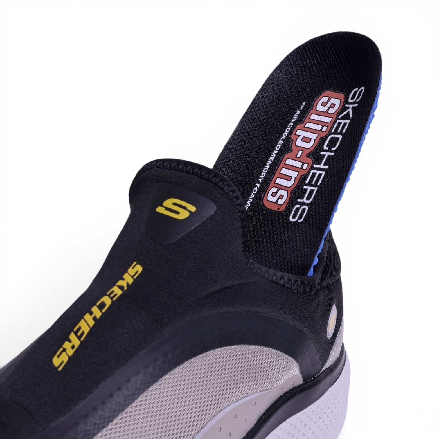 Skechers Ultra Flex Slip-ins in Beige & Black - Image 7