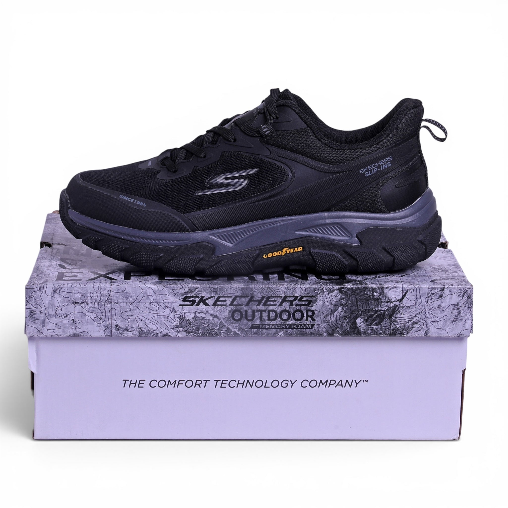 Skechers Trail Goodyear – Trail Walking Shoes with Durable Traction in Black - Image 3
