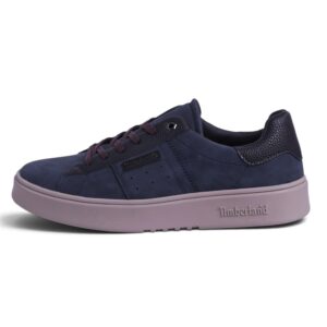 Timberland Mixed Suede & Leather Flat Sneakers – Classic Style & Everyday Versatility - in Navy×brown