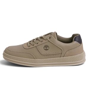 Timberland Leather Flat Lace-Up Shoes – Classic Style & Everyday Versatility - in Beige