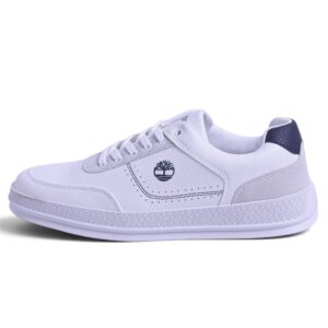 Timberland Leather Flat Lace-Up Shoes – Classic Style & Everyday Versatility - in White
