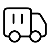 Shipping container truck icon