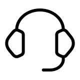 Customer support headset icon